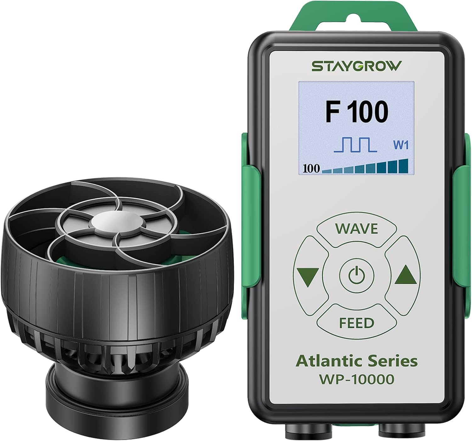 Wave Maker for Aquarium, DC 24V 20W 2642 GPH (10000 L/H) Powerhead, Powerful Quiet Controllable Wave Pump for Fresh Saltwater Marine Reef Tank