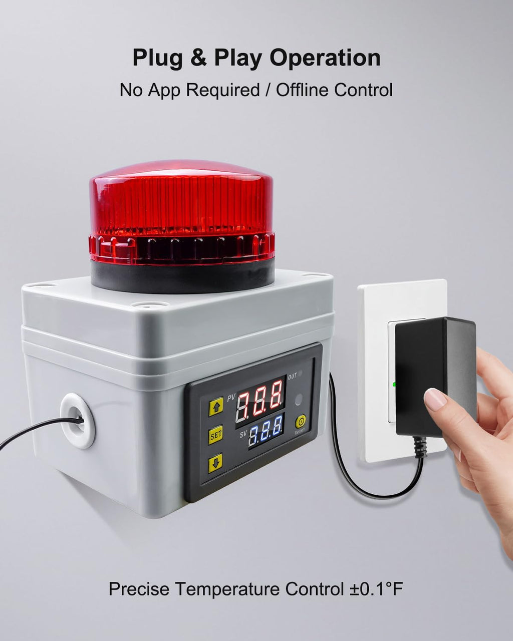 12V Digital Temperature Alarm Monitor with Remote Control – 120DB High/Low Temp Alert, Waterproof Sensor Probe, – -50℃-110℃ Temperature Thermometer for Refrigerator RV Cold Chain Farm Pond Factory