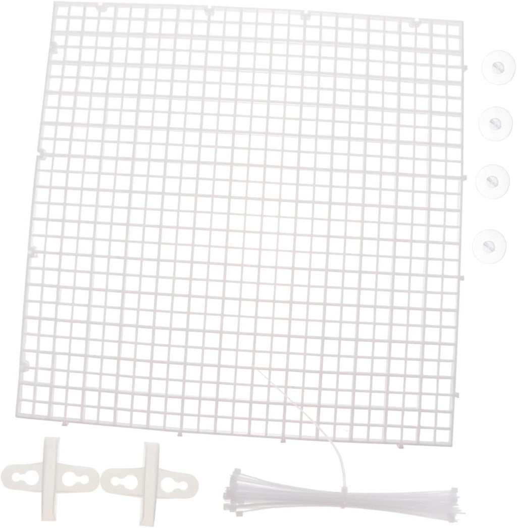 POPETPOP Fish Tank Dividers Aquarium Grid Mesh Isolation Panel for Breeding PVC Material