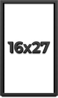 16x27 Shadow Box Frame Black | 1 Inch Deep Solid Wood Shadowbox Display Frame | UV Resistant Acrylic Plexiglass, Acid Free Backing, and Hanging Hardware | Dugan Picture Frame Style