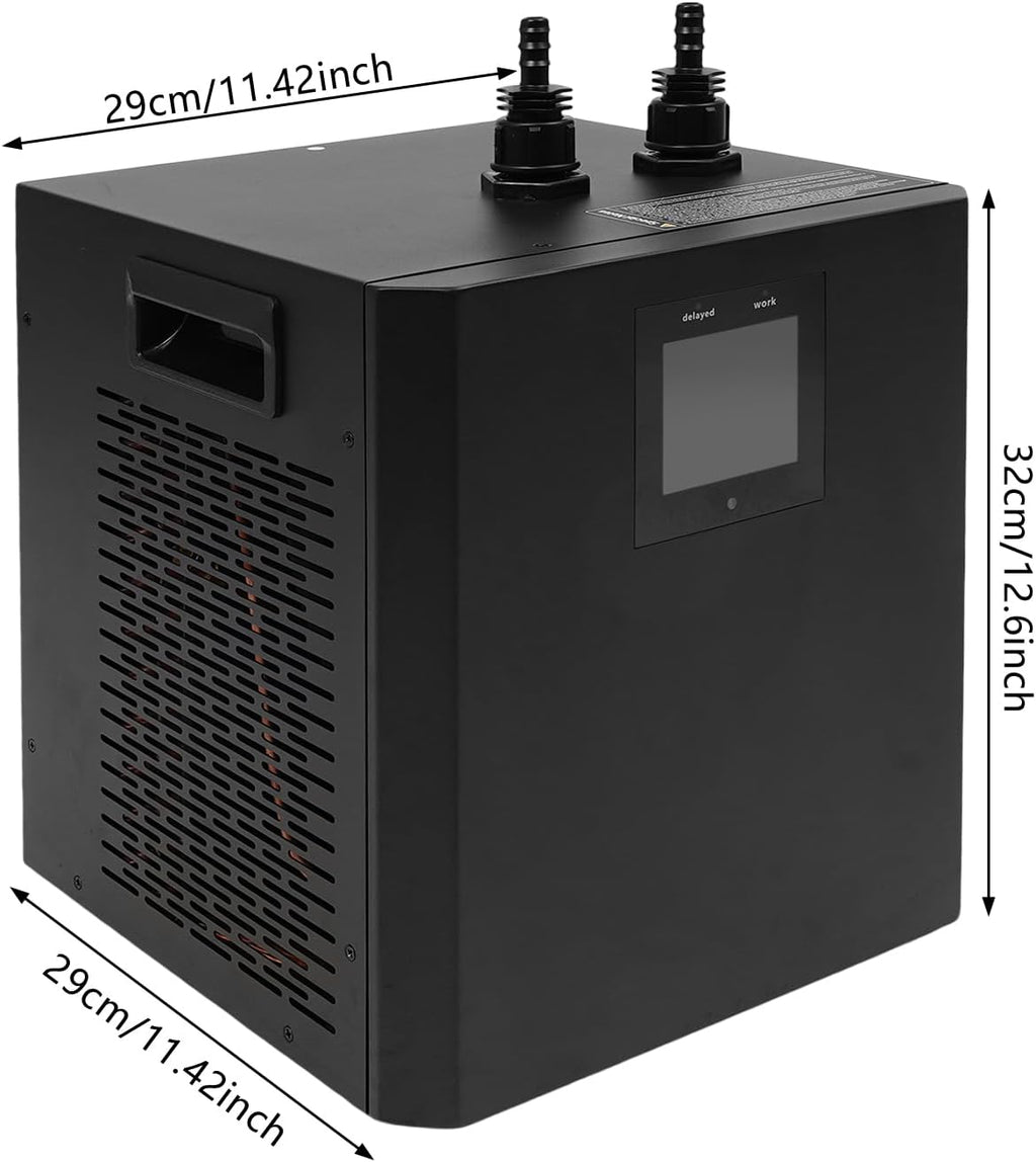 Aquarium Chiller 1/3HP 79.25Gal 300L Fish Tank Water Cooler, Hydroponic Water Chiller Cooling System with LCD, Water Pump, Remote Control for Axolotl Coral Jellyfish, Seawater & Fresh Water