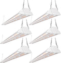 FREELICHT 6 Pack 4ft LED Grow Light, 60W (350W Equivalent), Sunlike Full Spectrum Integrated Plant Light for Hydroponic Indoor Plant Succulent Seedling Veg and Flower, Plug in with On/Off Switch