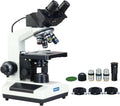 OMAX MD827S30-PHD 3MP Digital Integrated Microscope - 40X-2000X Magnification - Compound Binocular Microscope with Phase-Contrast Kit & Halogen Illumination