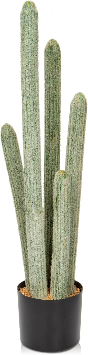 DILATATA 29.5” Tall Fake Cactus Plant Potted Large Cactus 'Old Man Cactus' Big Cacti Plants Artificial Cactus for Home Garden Office Decor Housewarming Gifts Faux Cacti