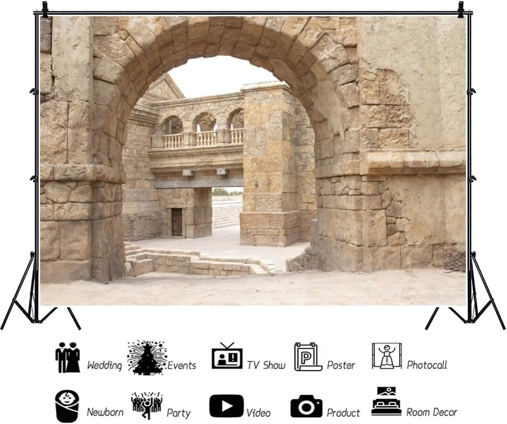 Jerusalem Buildings Backdrop Israel Old City Backdrops Roman Church Historical Site Backdrop for Theme Portrait Photography Background 15x8ft Banner Photo Studio Props