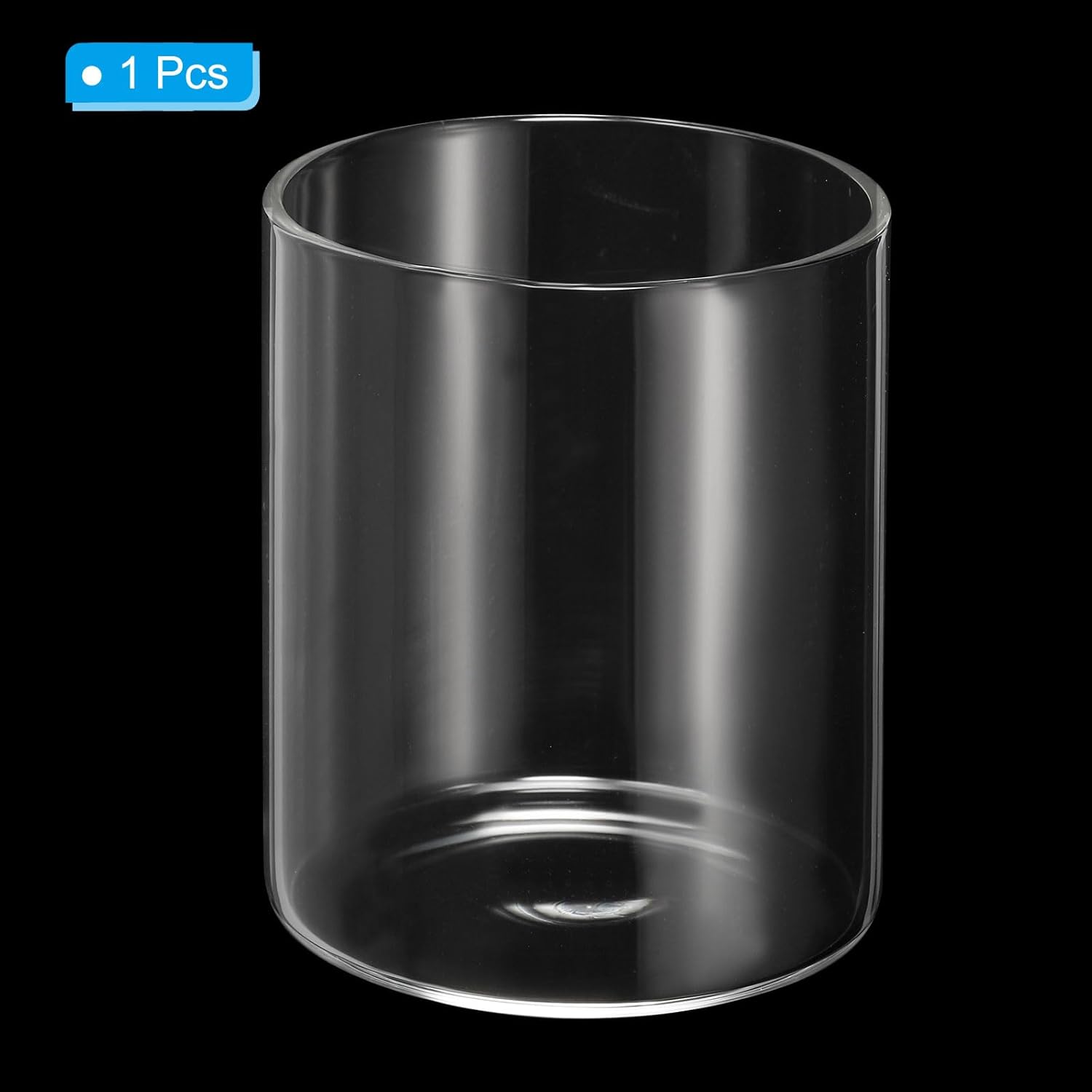 PATIKIL Clear Glass Cylinder Vase, 3.1" Tall x 2.6" Dia, 200ml, Tabletop Flowers Vase, Floating Candle Holder, Modern, Transparent, Wedding, Graduation, Mother's Day, Women, Indoor, Drop Resistant