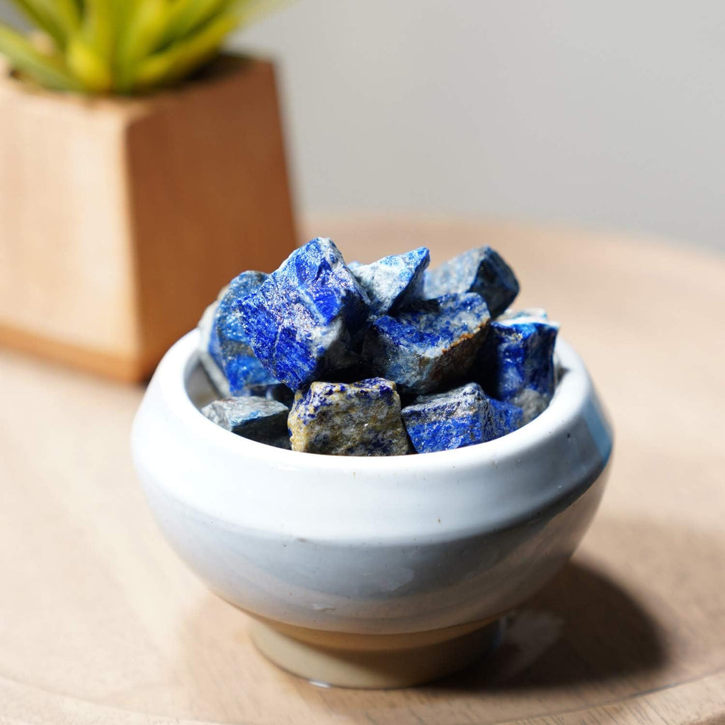Crystal Allies 1 Pound Bulk Rough Lapis Lazuli Reiki Crystal Healing Stones Large 1"