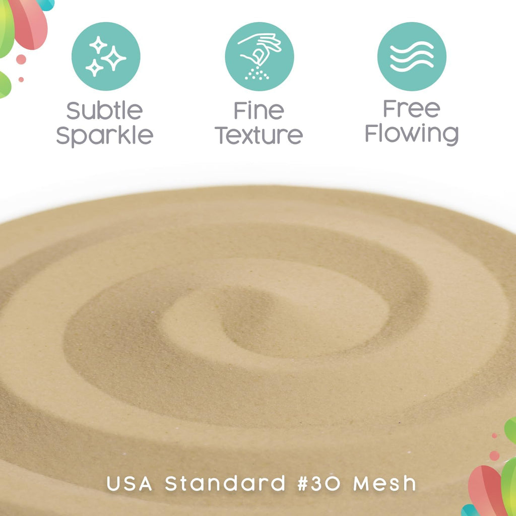 Sandsational Sparkle Champagne Unity Sand - 1.5 LB (22oz), Beige Colored for Weddings, Vase Filler, Home Décor, Crafts, and More