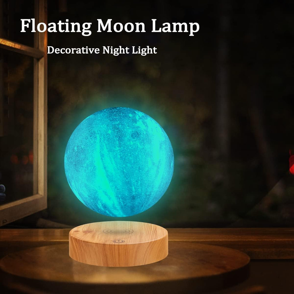 VGAzer Levitating Moon Lamp,Floating and Spinning in Air Freely with 3D Printing LED Moon Light Has 16 Colors 20 Modes for Unique Christmas Gifts,Room Decor (16 Colors Galaxy Moon)