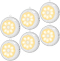 BLS 6-Pack 3.3" Under Cabinet Lighting, Closet Lights Motion Sensored Light Indoor AA Battery Operated, Magnetic Stick on LED Puck Light, Dimmable Under Counter Lights for Kitchen, 3000K Warm White