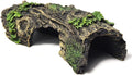 Fish Tank Decorations - Large Aquarium Decorations Air Bubbler Tree Fish House for Betta Hideout Caves Buddha Decor Temple Ruins Arched Betta Fish Accessories Reptile House Shelter Decor (Wood B-S)