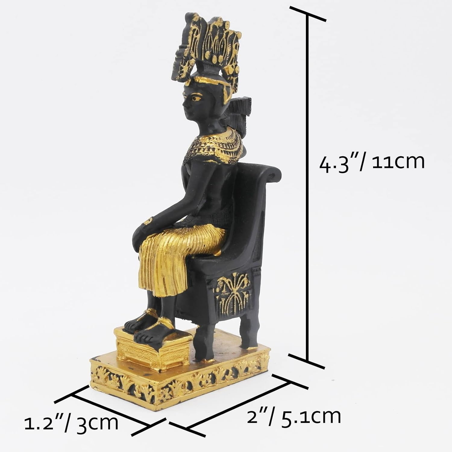 Cleopatra Ancient Egypt Aquarium Fish Tank Decorations Reptile Turtle Lizard Spider Tanks Terrarium Egyptian Sculpture Figurine Statue Décor Ornament Pet