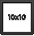 10x10 Shadow Box Frame Black | 1 Inch Deep Solid Wood Shadowbox Display Frame | UV Resistant Acrylic Plexiglass, Acid Free Backing, and Hanging Hardware | Dugan Picture Frame Style