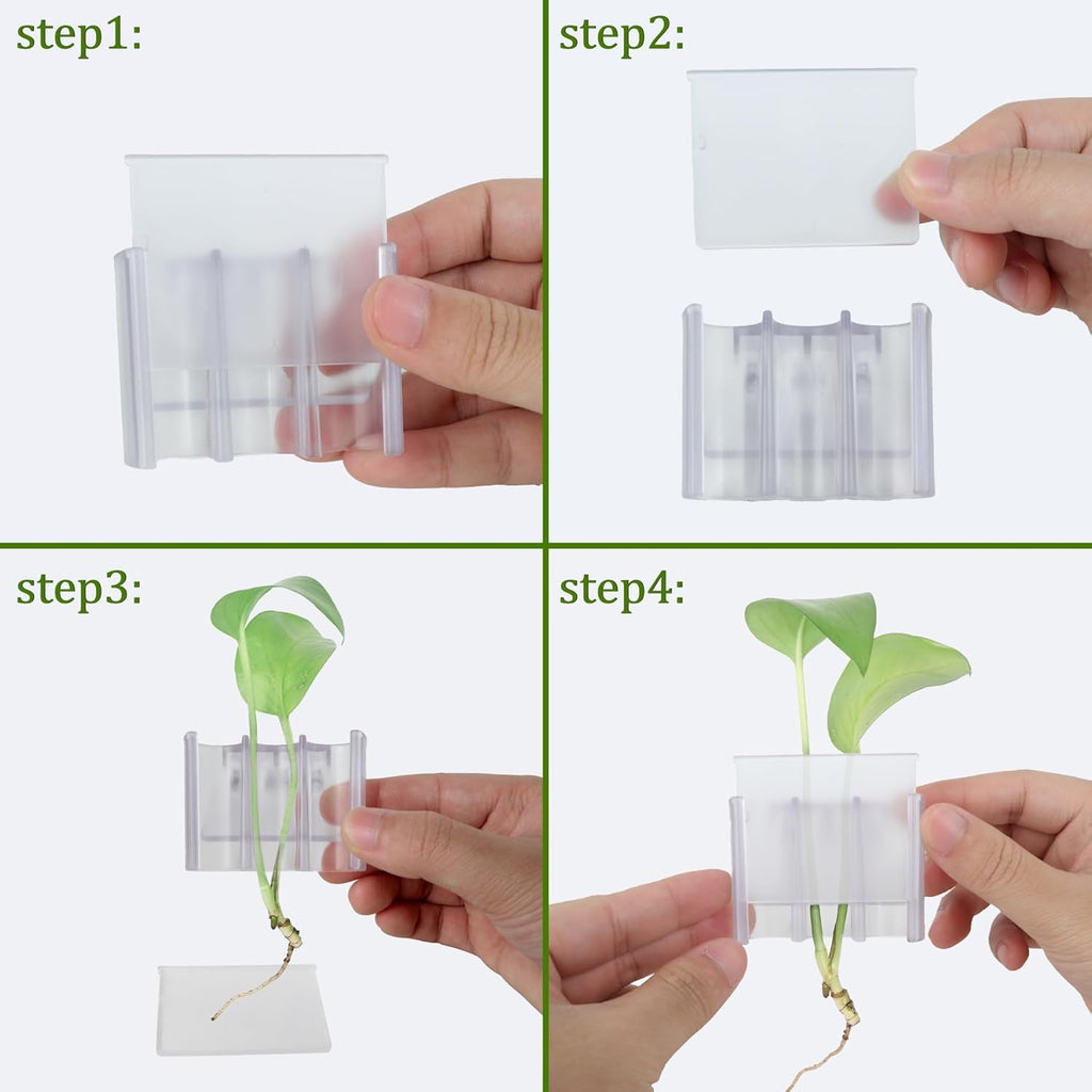 3 Holes Upgraded Aquatic Plant Cup Aquarium Plant Holder for Tank,Aquascape Accessories Decorations- White 4 Pcs