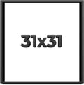 31x31 Shadow Box Frame Black | 1 Inch Deep Solid Wood Shadowbox Display Frame | UV Resistant Acrylic Plexiglass, Acid Free Backing, and Hanging Hardware | Dugan Picture Frame Style