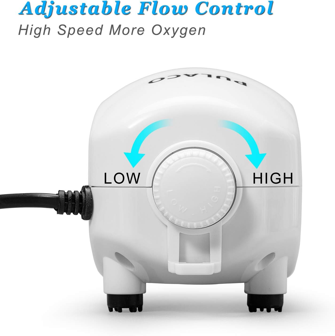 PULACO 210 GPH Ultra Quiet Aquarium Air Pump Dual Outlet, Fish Tank Aerator Pump with Accessories, Under 300 Gallon Fish Tanks