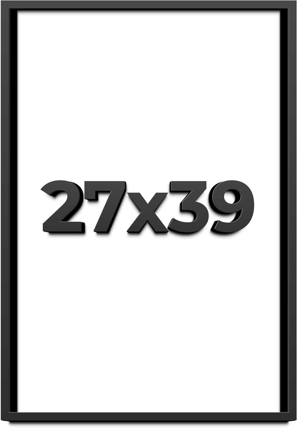 27x39 Shadow Box Frame Black | 1 Inch Deep Solid Wood Shadowbox Display Frame | UV Resistant Acrylic Plexiglass, Acid Free Backing, and Hanging Hardware | Dugan Picture Frame Style