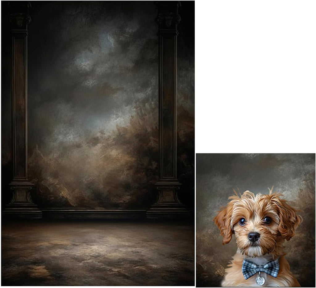 5x7ft Dark Vintage Photography Backdrops Portrait Photo Backdrop Wedding Bridal Show Birthday Background for Studio Props