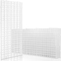 LINLAN 6 Pieces 5.9x11.8in (15X30cm) Aquarium Grid Plastic, Fish Tank Divider, Egg Crate for DIY Filtration and Bottom Protection in Aquascaping (White-No Accessories)