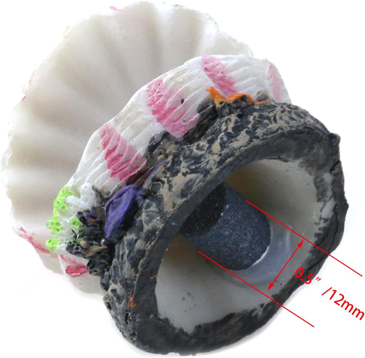 Aquarium Volcano with Air Stone Bubbler Volcano Ornament Fish Tank Bubble Maker Aquarium Air Bubbling Airstones