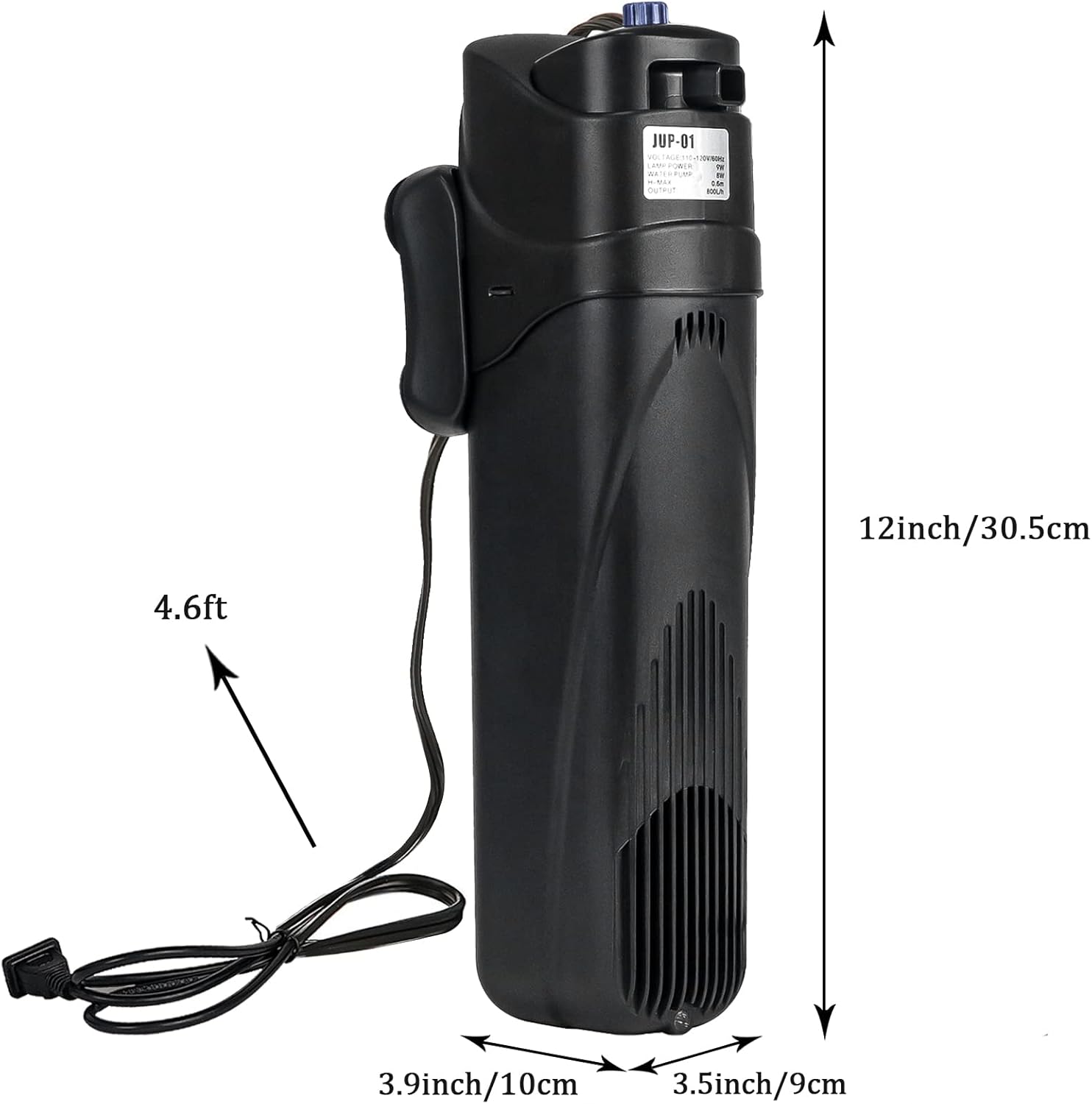 COOSPIDER Aquarium Filter Sun JUP-01 for 40-80 Gallon Tank Clear, U-V Fish Tank Green Clean Machine Submersible Pump w/ 1 Spare Bulb + 2 Replace Filter