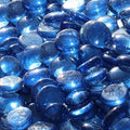 Reflective Fire Pit Glass Beads - Professional Grade Fire Glass for Fire Pit - 3/4" Firepit Glass Rock - Glass Stones - Gas & Propane Fireplace Glass (50 Pound, Light Blue)