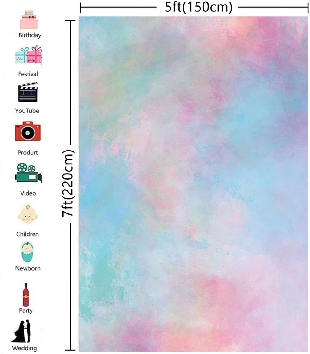 5x7ft Colorful Abstract Photography Backdrops Bridal Show Photo Background Baby Show Birthday Backdrop for Picture