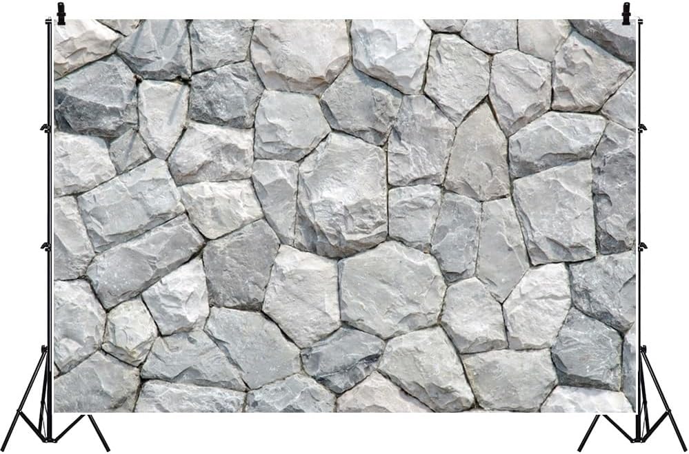 Yeele 10x8ft Vintage Stone Brick Wall Backdrop for Photography Retro Rustic Rock Stone Wall Background for Wedding Birthday Theme Party Decoration Kids Adults Portrait Photo Studio Shoot Props