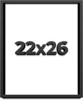 22x26 Shadow Box Frame Black | 1 Inch Deep Solid Wood Shadowbox Display | UV Resistant Acrylic Plexiglass, Acid Free Backing, Hanging Hardware | Dugan Picture Frame Style
