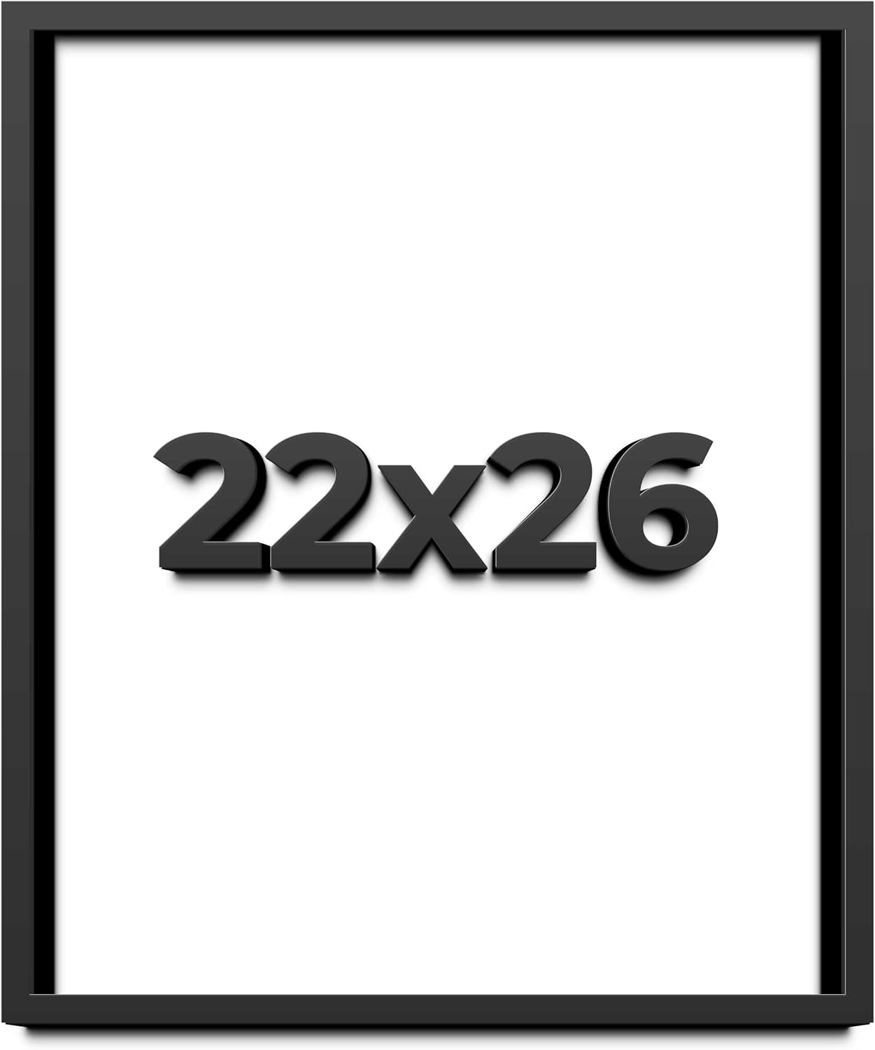 22x26 Shadow Box Frame Black | 1 Inch Deep Solid Wood Shadowbox Display | UV Resistant Acrylic Plexiglass, Acid Free Backing, Hanging Hardware | Dugan Picture Frame Style