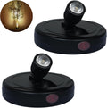LED Spotlight Indoor,Rechargeable Battery Uplighting Indoor, Mini Accent Spot Lights for Plants Tree Wall Art Display Painting Artwork Portrait Dartboard Closet Gallery Photo-Black 2Pack