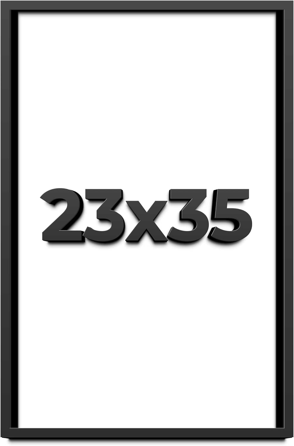 23x35 Shadow Box Frame Black | 1 Inch Deep Solid Wood Shadowbox Display Frame | UV Resistant Acrylic Plexiglass, Acid Free Backing, and Hanging Hardware | Dugan Picture Frame Style