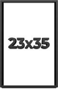 23x35 Shadow Box Frame Black | 1 Inch Deep Solid Wood Shadowbox Display Frame | UV Resistant Acrylic Plexiglass, Acid Free Backing, and Hanging Hardware | Dugan Picture Frame Style