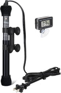hygger ETL Certification Aquarium Heater, 50W/100W/200W/300W Submersible Fish Tank Thermostat Heater with Firm Double Pair Suction Cups for Coral Saltwater and Freshwater Tank with Thermometer (50W)