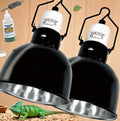 Reptile Light Fixture 2 Packs 5.5'' – Dual Use Dome Lamp with Ceramic Socket for Heat Emitter & Basking Bulbs – Ideal for Bearded Dragon, Snake, Chameleon,Snake Turtle Terrariums
