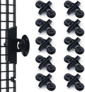 LINLAN 10 Pieces Aquarium Divider Suction Cup Clips, Glass Fixing Clips, Plastic Mesh Board Isolation Holders for Fish Tank (Black)