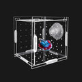 Hamiledyi Acrylic Breeding Isolation Box - Transparent Aquarium Hatchery for Guppy/Shrimp/Small Fish, Safe Nursery Tank with Air Tube & Suction Cups (3.9" × 3.9" × 3.9")