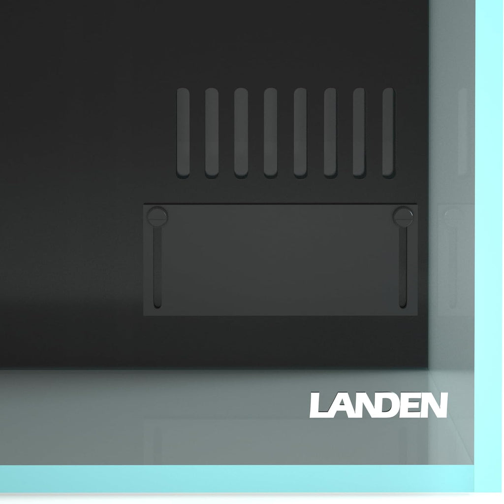 LANDEN 35C 7.2 Gallon Ultra Clear All Glass Rimless Low Iron Aquarium Tank with Rear Filtration Chamber(Pump Included) for Salt and Fresh Water.13.8''Wx13.8''Dx13.8''H 35cm Cube in 6mm Thickness