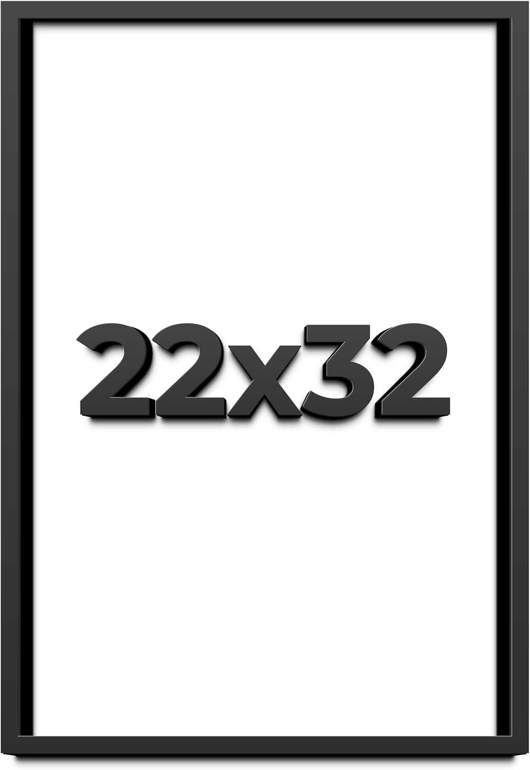 22x32 Shadow Box Frame Black | 1 Inch Deep Solid Wood Shadowbox Display Frame | UV Resistant Acrylic Plexiglass, Acid Free Backing, and Hanging Hardware | Dugan Picture Frame Style