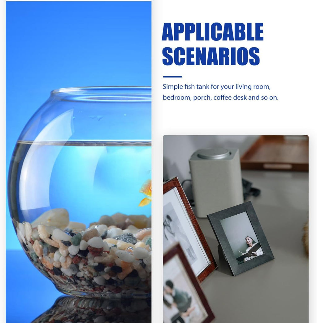 Mini Fish Tank with Light Transparent Fish Breeding Box for Betta Small Aquarium for Home Decor and Desktop Use Color Changing