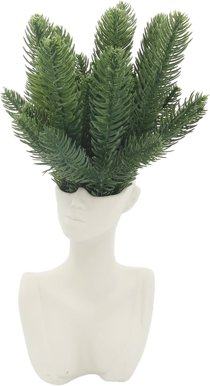 Hananona 50 Pcs Artificial Pine Branches Green Plants Pine Needles DIY Accessories for Garland Wreath Christmas and Home Garden Decor (50, Green)