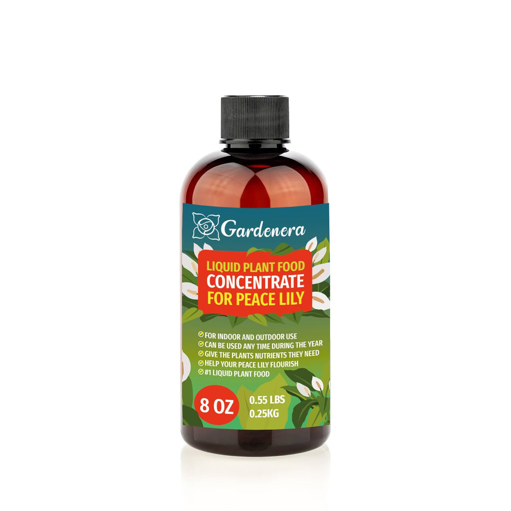 Gardenera Plant Growth Superfood for Peace Lilies with 18 Vitamins & Minerals - Organic Plant Food Fertilizer - Micro-Fungi and Bio-Organisms for Peace Lily Plant Care & Growth Enhancement - 8oz