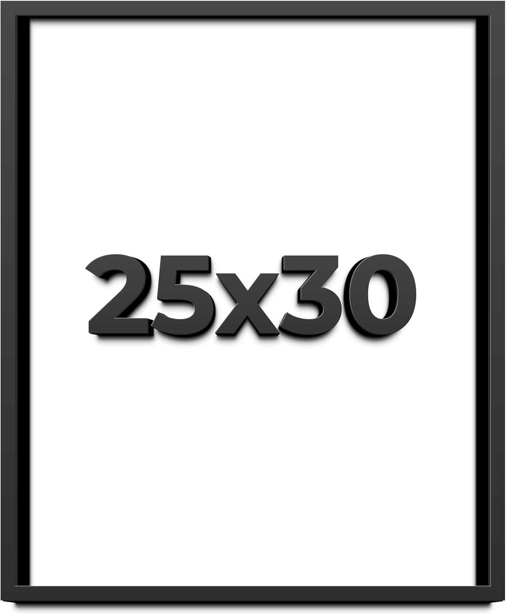 25x30 Shadow Box Frame Black | 1 Inch Deep Solid Wood Shadowbox Display Frame | UV Resistant Acrylic Plexiglass, Acid Free Backing, and Hanging Hardware | Dugan Picture Frame Style