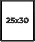 25x30 Shadow Box Frame Black | 1 Inch Deep Solid Wood Shadowbox Display Frame | UV Resistant Acrylic Plexiglass, Acid Free Backing, and Hanging Hardware | Dugan Picture Frame Style