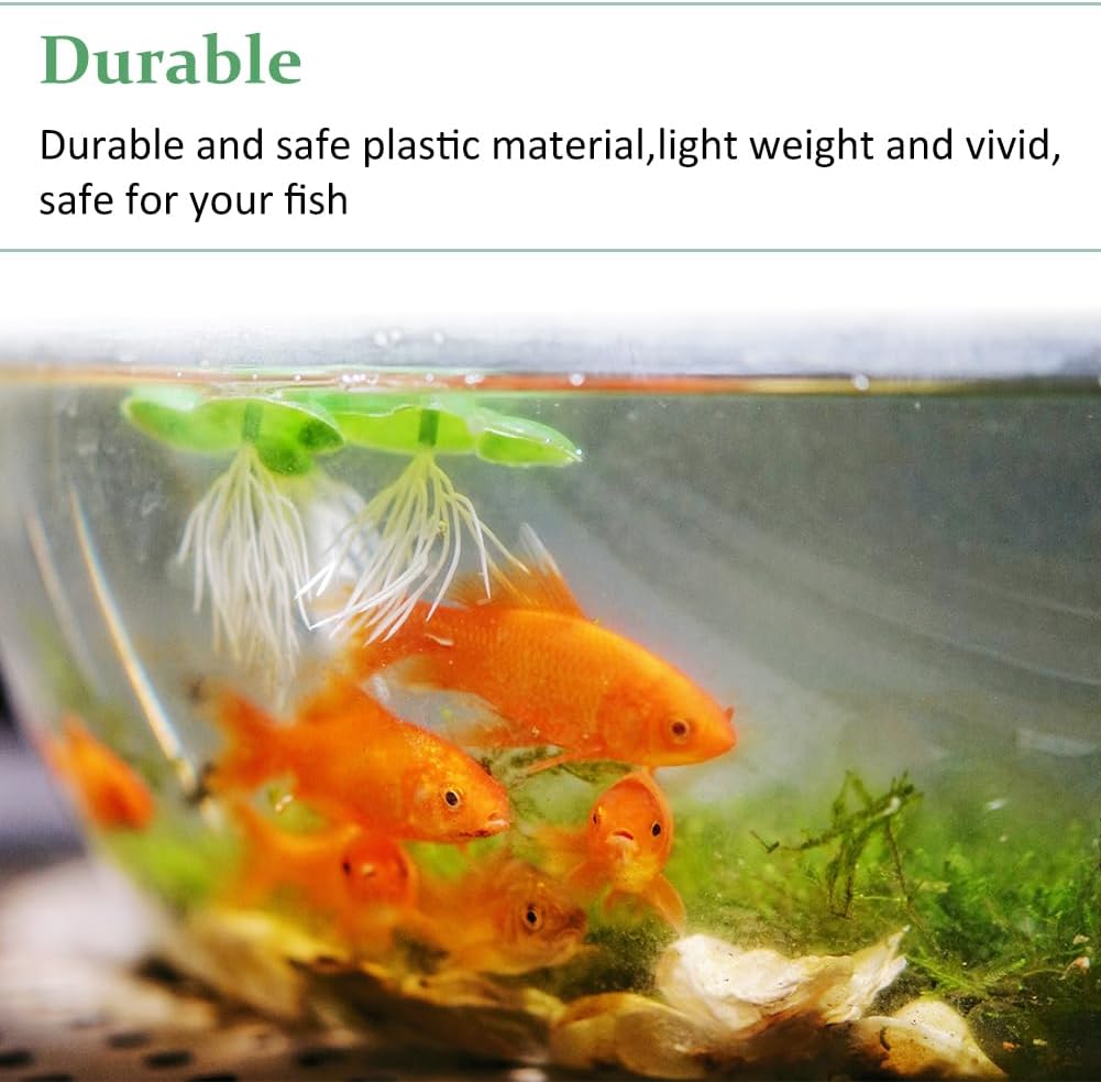 SUPERFINDINGS 90PCS 3 Sizes Artificial Floating Duckweed Plastic Aquarium Floating Plant Artificial Floatings Plants Fish Tank Plant Simulation Floatings Plants for Fish Tank Aquariums