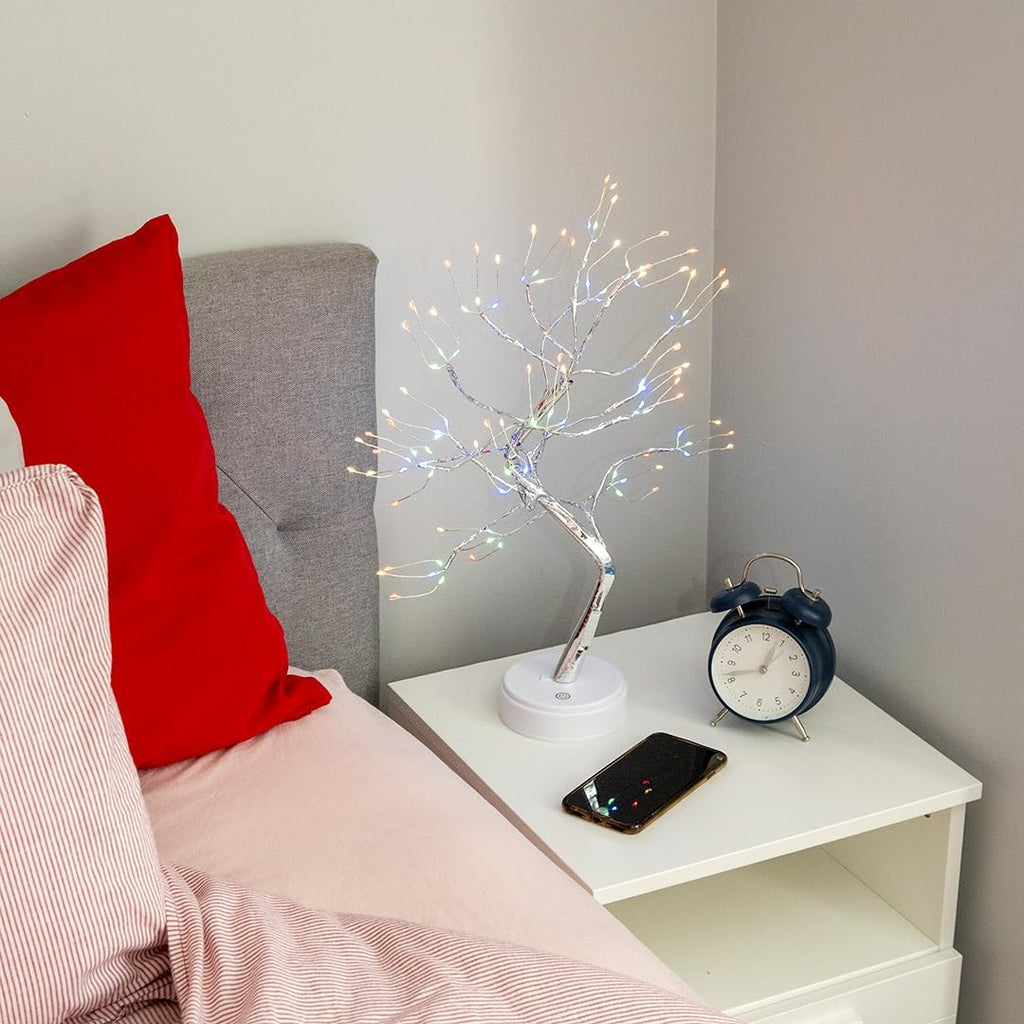 Twinkling Tree Fairy Light Spirit Tree Lamp Bonsai Tree Light, Fairy Light Tree, Cute Room Decor Aesthetic Decor, Cute Night Light Lamp, Twinkle Tree (RGB Lights 108 LED with Remote)