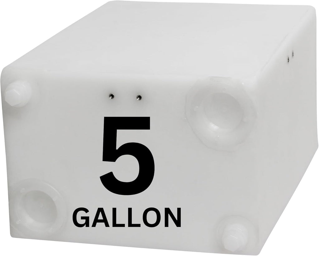 5 Gallon RV Fresh Water Tank, Potable Water Storage Tank for Drinking, Cooking, Cleaning, Showering, for Campers, Trailers, Motorhomes, RVs, Cube Shape, 16" x 11.75" x 8" (WT-5687)