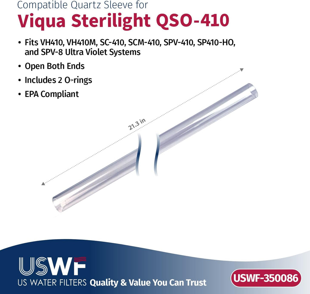 QL-410 Replacement UV Lamp/Sleeve | Fits the VIQUA VH410, VH410M, VH410-V, VH410M-V, VH410-F20, & PUV-14 Series UV Systems | Made in the USA, US Water Filters