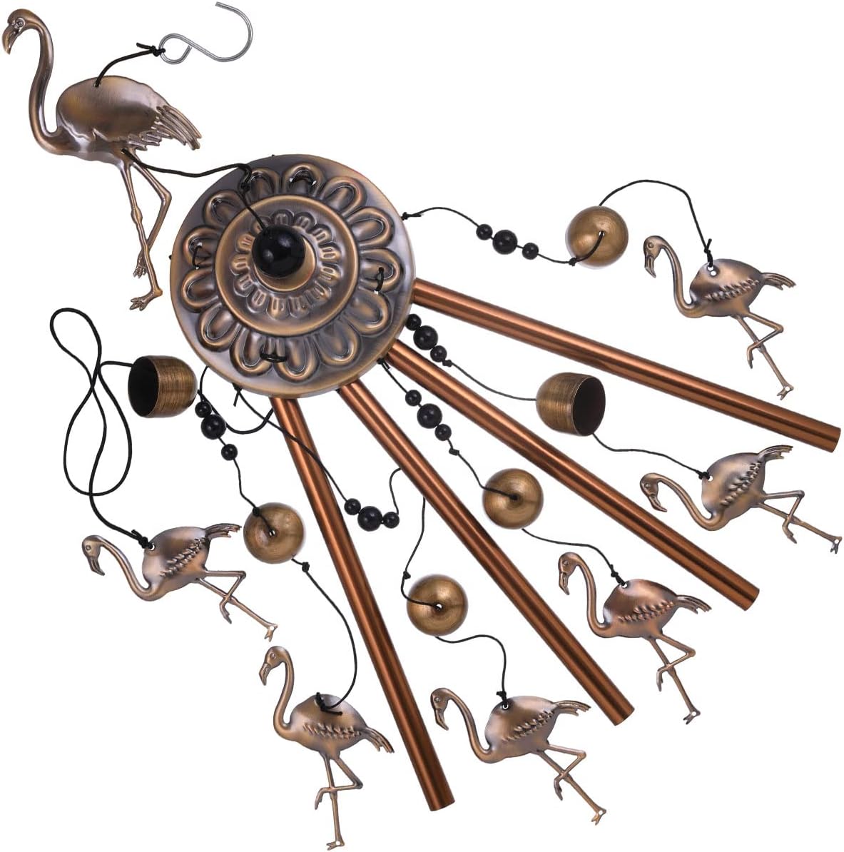 Solawindchime Outdoor Flamingos Wind Chimes, Flamingo Bronze Windchimes, Gift Wind Chime, Flamingo Wind Bell, Gifts for Women, for Home, Garden, Indoor, Outdoor Decoration, Garden Wind Chimes