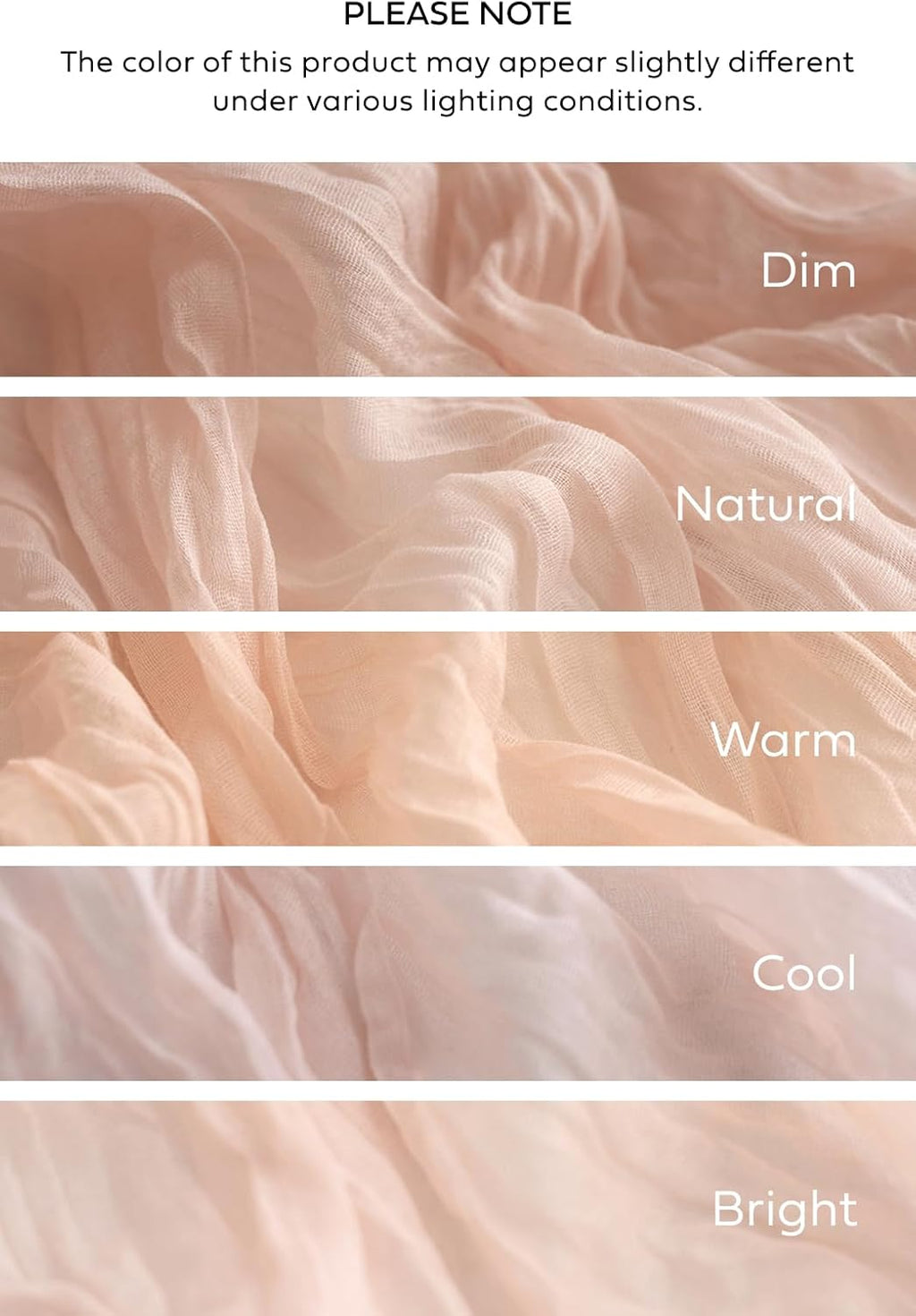 Ling's moment 10Ft x 35" Wide Blush Gauze Semi-Sheer Table Runner Pink Cheesecloth Tablecloth for Wedding Party Bridal Shower Boho Table Decor